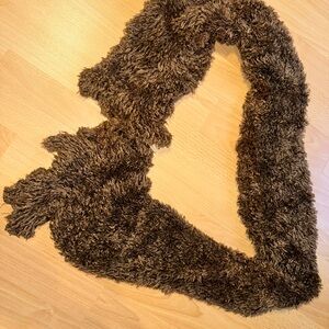 Luxurious Brown Faux Fur Sparkling scarf